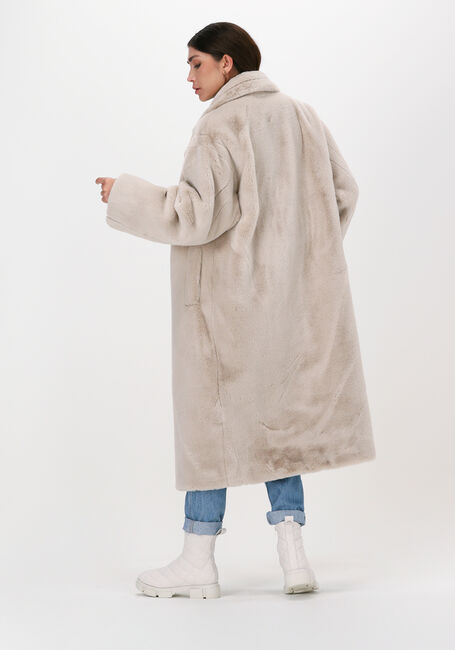 steen Bekwaam nerveus worden Ecru STAND STUDIO Faux fur jas MARIA COAT SOFT | Omoda