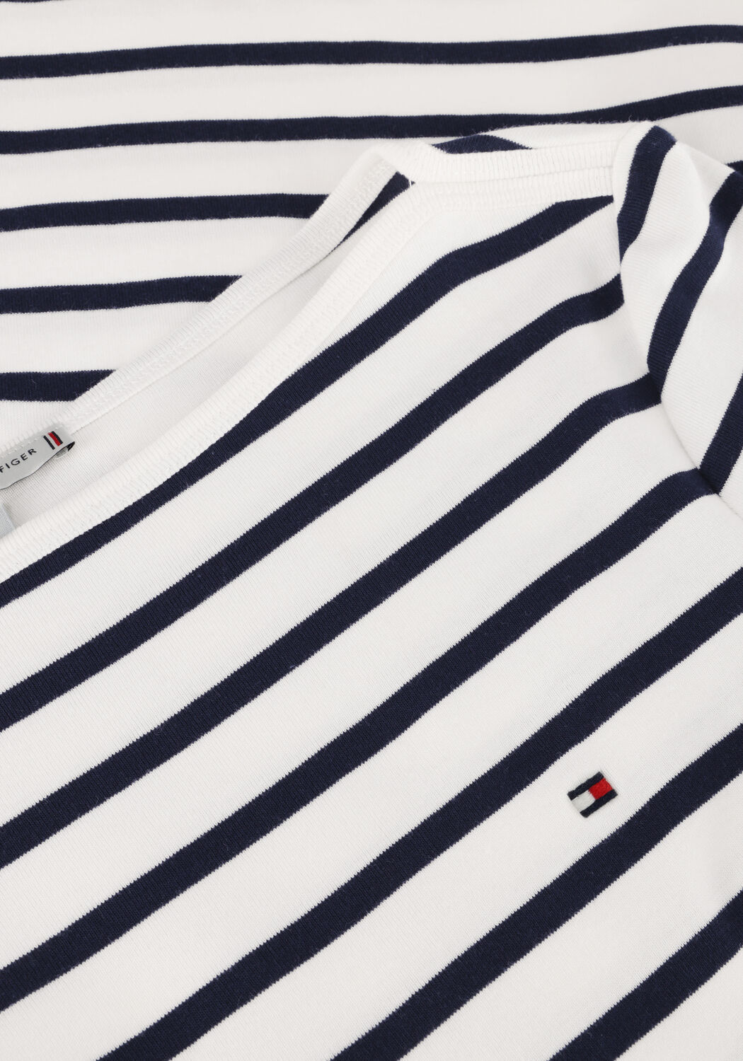 Witte TOMMY HILFIGER T-shirt SLIM CODY BOAT-NK 3/4SLV - large