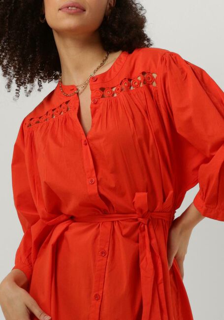 Oranje SUMMUM Midi jurk DRESS COTTON VOILE - large