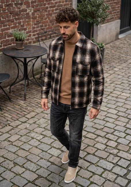 Camel ANERKJENDT Trui AKRICO LAMBSWOOL KNIT - large