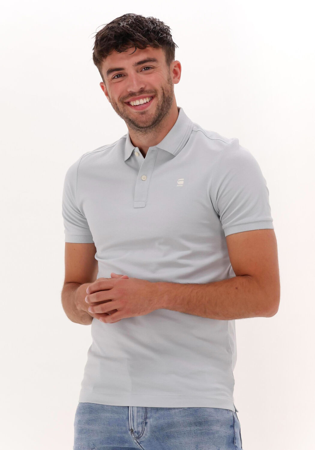 lichtblauwe g star raw polo dunda slim polo s s