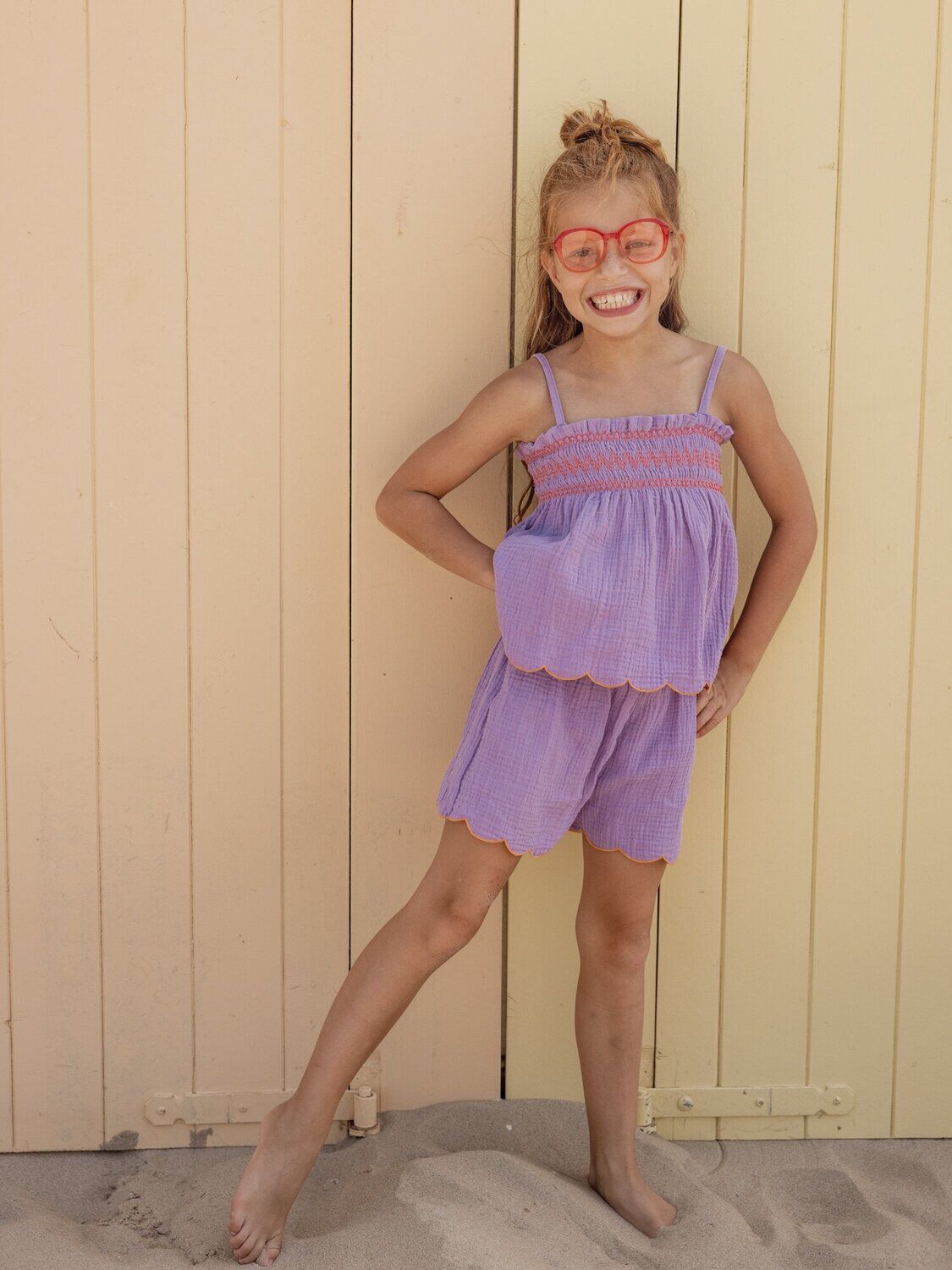 Paarse LOOXS Little Korte broek 2613-7666 - large