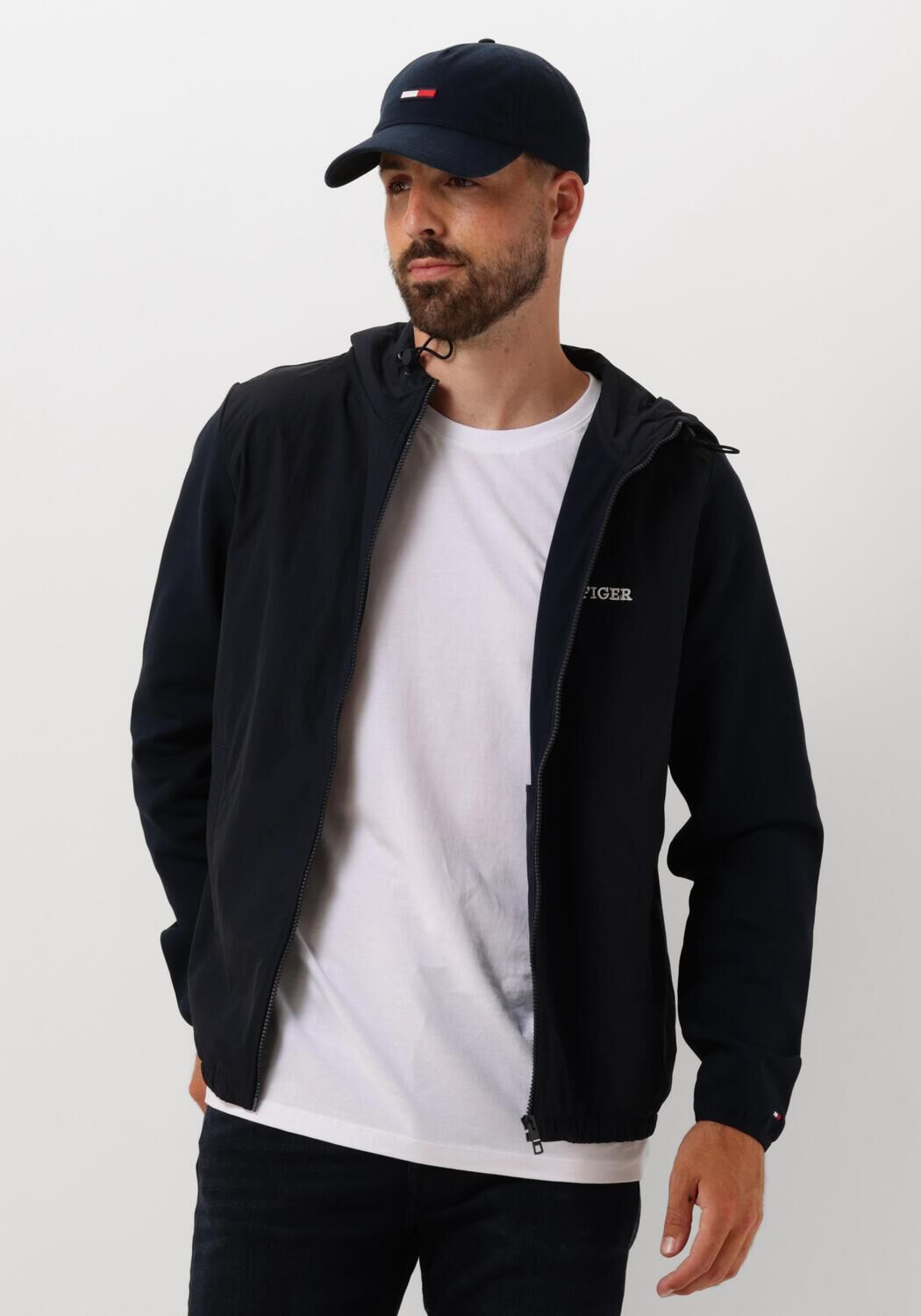 TOMMY HILFIGER Heren Truien & Vesten Monotype Mix Media H Blauw