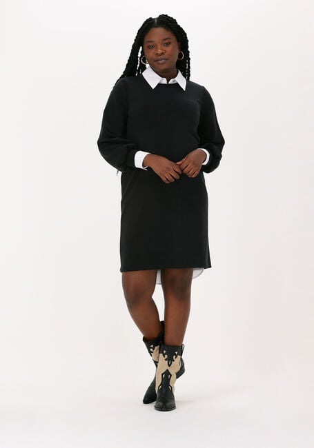 Zwarte SELECTED FEMME Mini jurk TENNY LS O-NECK SWEAT DRESS - large