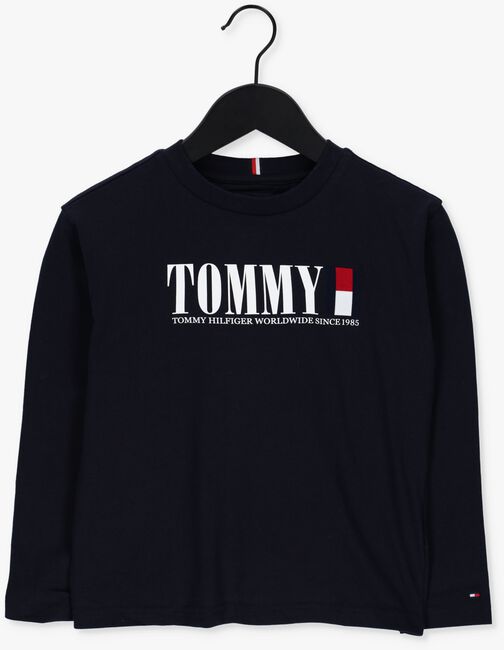 Donkerblauwe TOMMY HILFIGER  TOMMY GRAPHIC TEE L/S - large