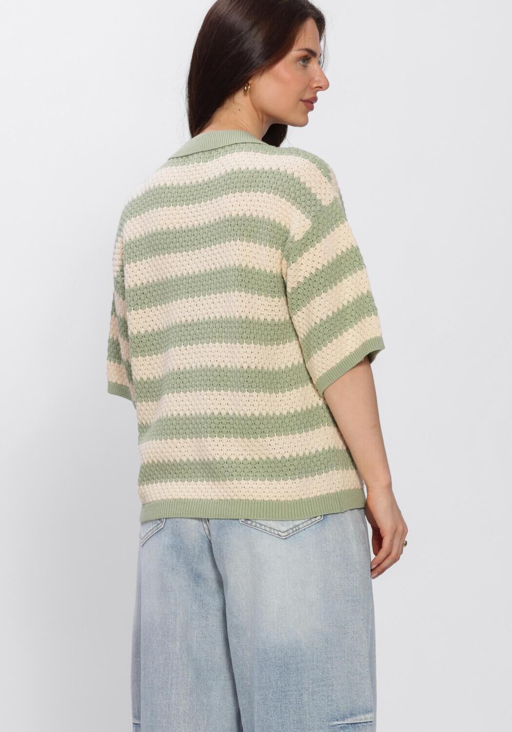 Groene YDENCE Tops & T-shirts KNITTED TOP JANOUK - large