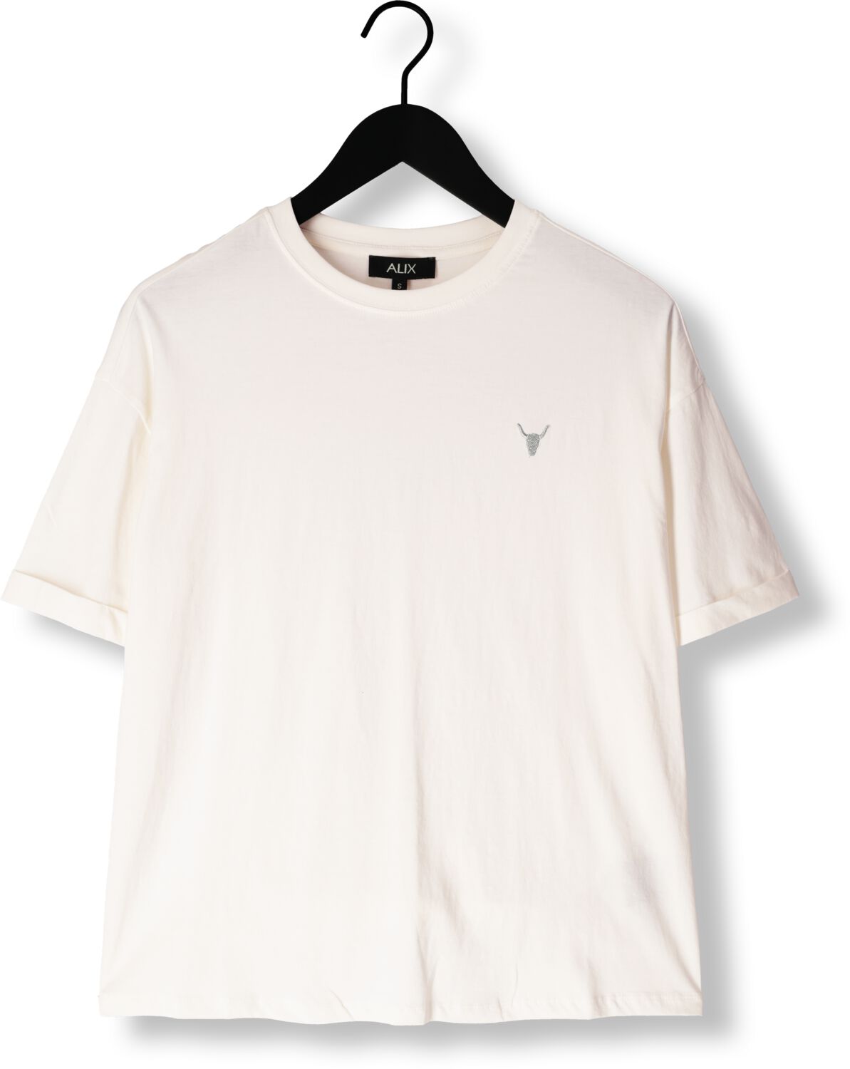ALIX THE LABEL Dames Tops & T-shirts Ladies Knitted Adventure T-shirt Wit