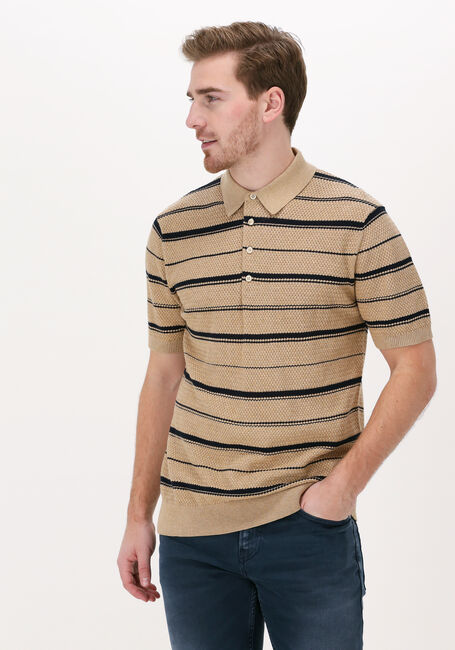 Beige SCOTCH & SODA Polo KNITTED STRIPE POLO - large