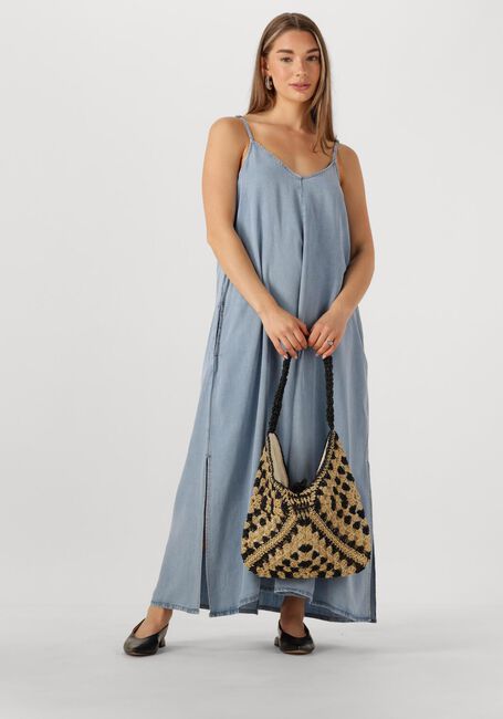 Lichtblauwe MY ESSENTIAL WARDROBE Midi jurk NELLYMW STRAP DRESS - large