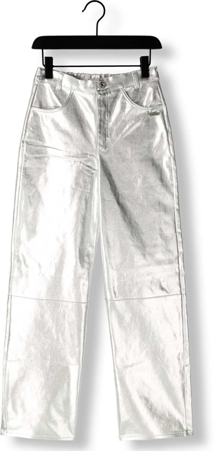VINGINO metallic wide leg broek Sarley zilver Meisjes Katoen Effen 176