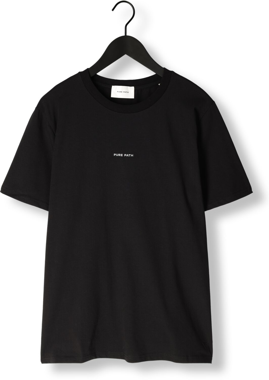 PURE PATH Heren Polo's & T-shirts Regular Fit T-shirts Crewneck Ss101 Zwart