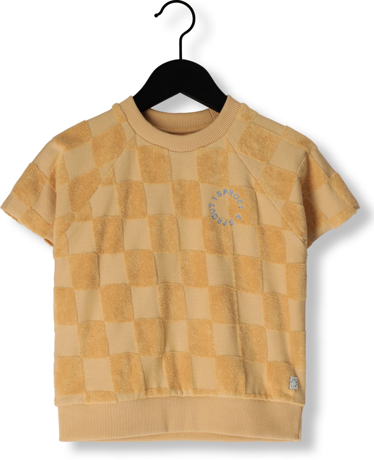 Sproet & Sprout Jongens Polo's & T-shirts Raglan Sweatshirt Terry Blocks Cognac