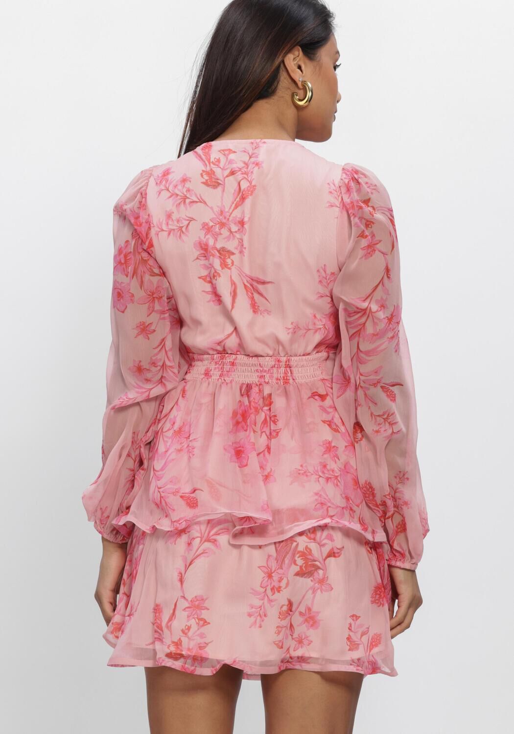 Roze NEO NOIR Midi jurk RIVANA PRINT CHIFFON DRESS - large