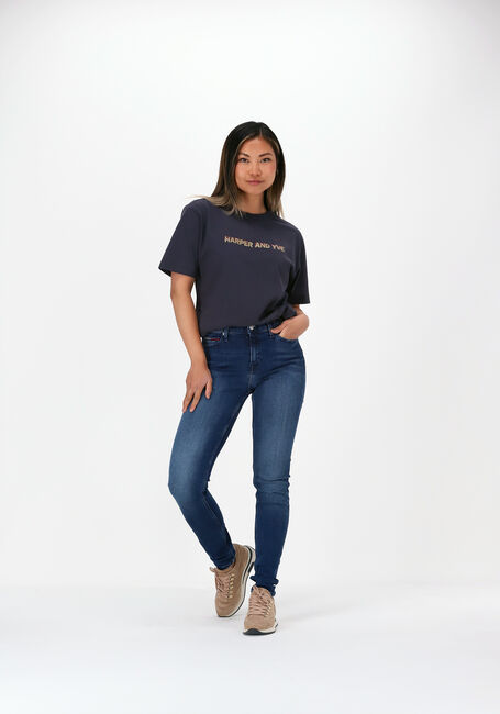 Donkerblauwe HARPER & YVE T-shirt HARPER-SS - large