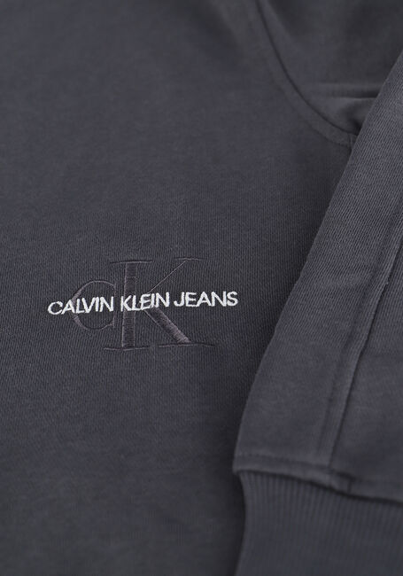 Grijze CALVIN KLEIN Sweater OFF PLACED MONOGRAM CREW NECK - large