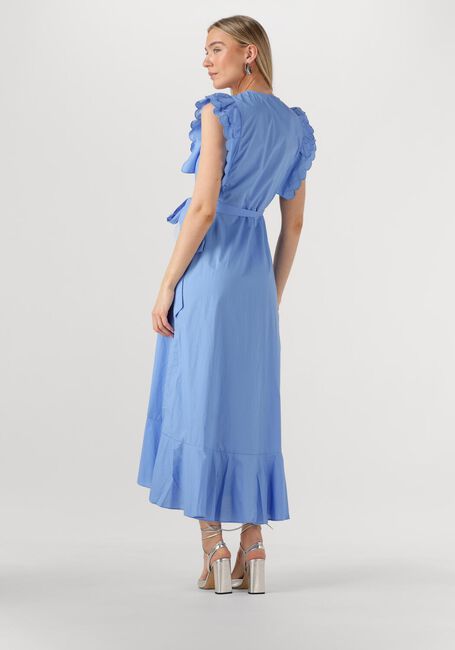 Lichtblauwe OBJECT Maxi jurk OBJHOPE PAPAYA S/S WRAP DRESS - large
