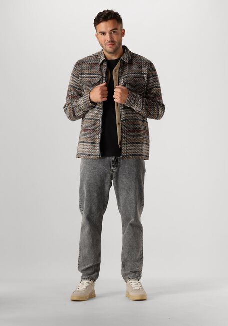 Beige ANERKJENDT Casual overhemd AKHANKY MULTI COL. OVERSHIRT - large