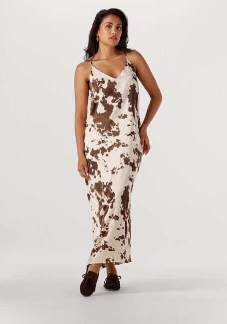Bruine NEO NOIR Midi jurk KAMRAN COW PRINT DRESS - large