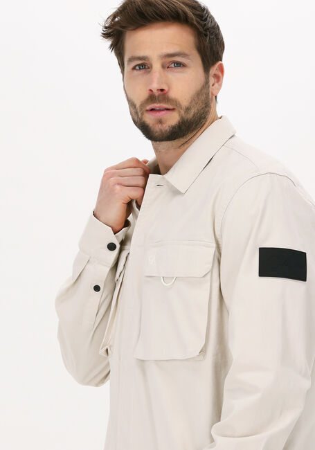 Gebroken wit CALVIN KLEIN Overshirt GMD UTILITY OVERSHIRT - large