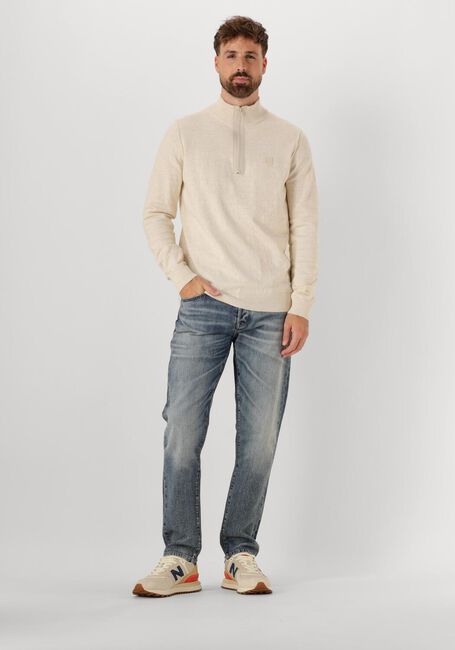 Beige BUTCHER OF BLUE Trui LT CLIFDEN HALF ZIP - large