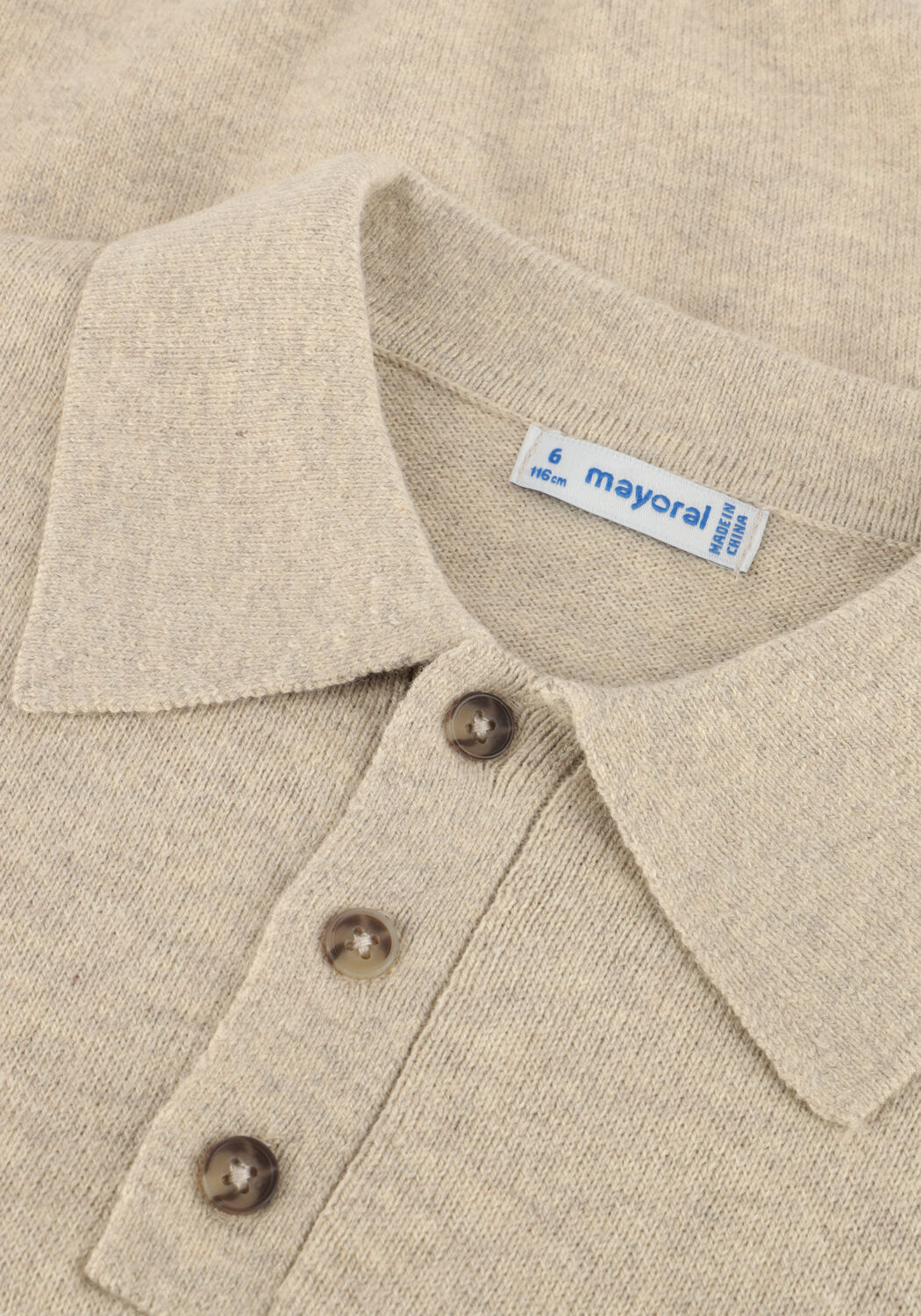 Beige MAYORAL Polo L/S KNIT POLO - large