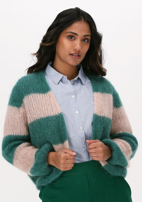 Roze BY-BAR Vest AVA STRIPE CARDIGAN - large