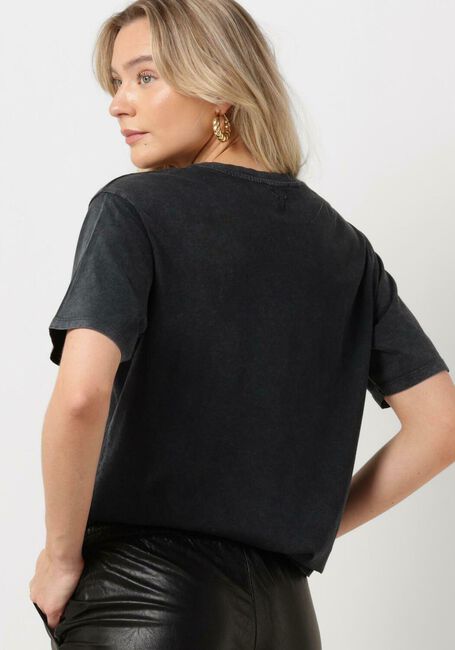 Zwarte ALIX THE LABEL T-shirt LADIES KNITTED PHOTOPRINT T-SHIRT - large