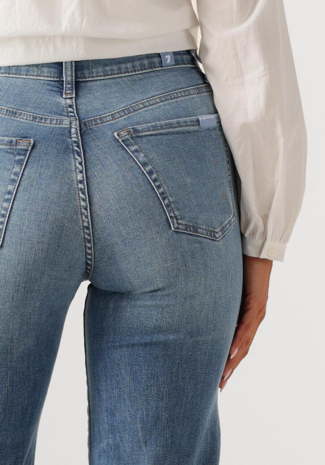 7 FOR ALL MANKIND Dames Jeans Modern Dojo Pine Blauw