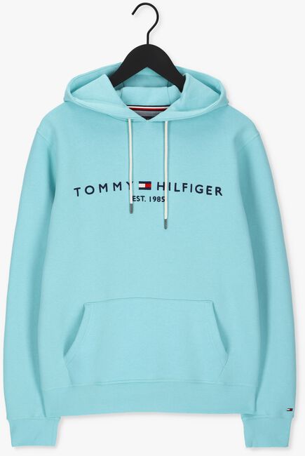 Lichtblauwe TOMMY HILFIGER Sweater TOMMY LOGO HOODY - large