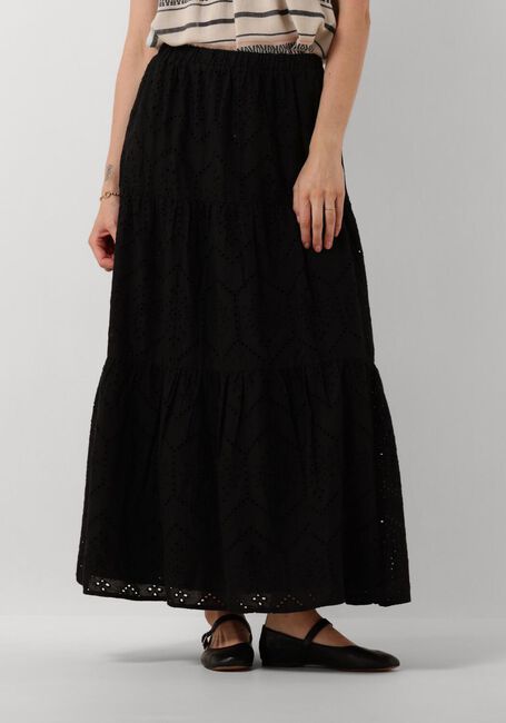 Zwarte NEO NOIR Maxirok RANA EMBROIDERY SKIRT - large