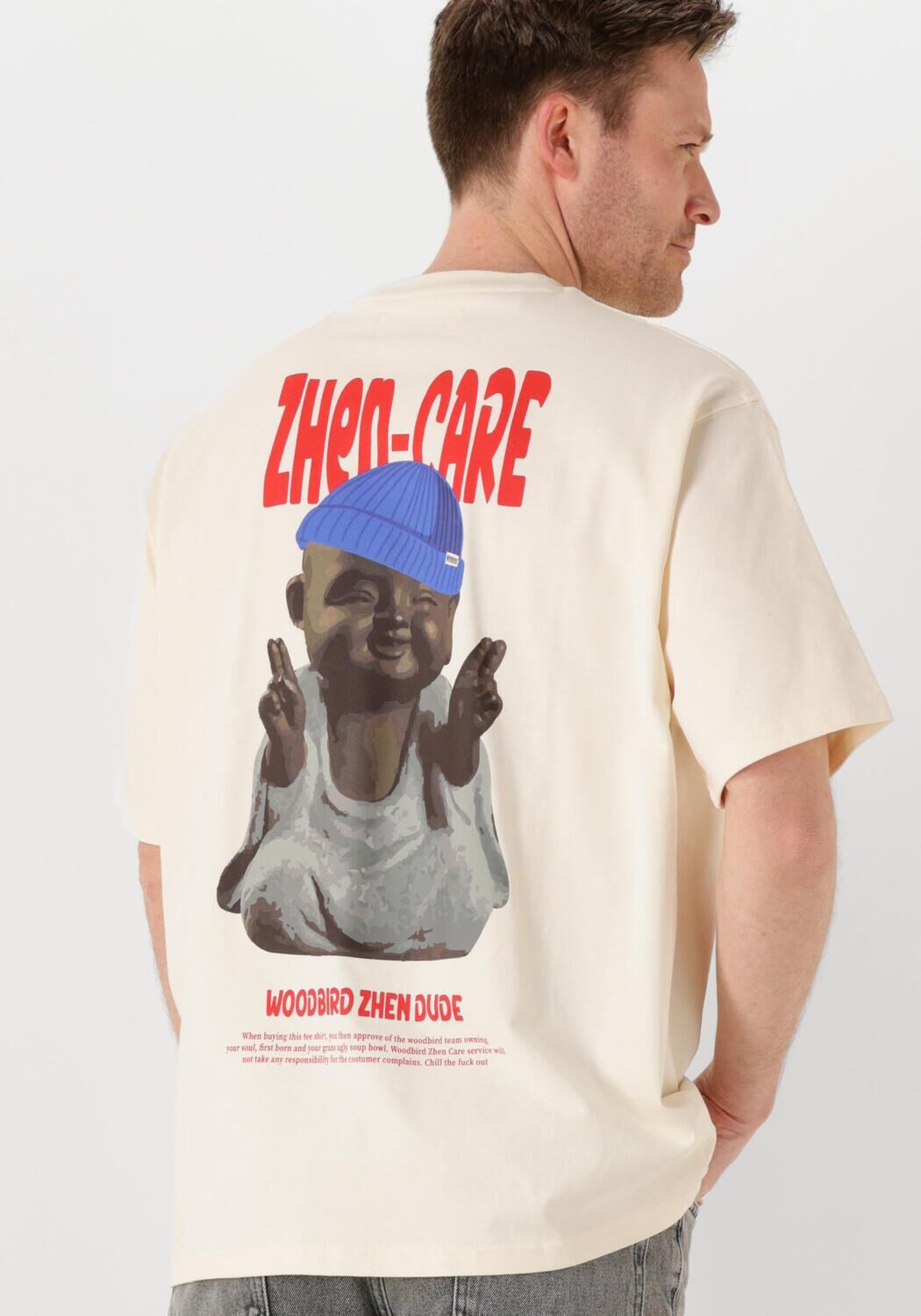 WOODBIRD Heren Polo's & T-shirts Wbbaine Dude Tee Ecru