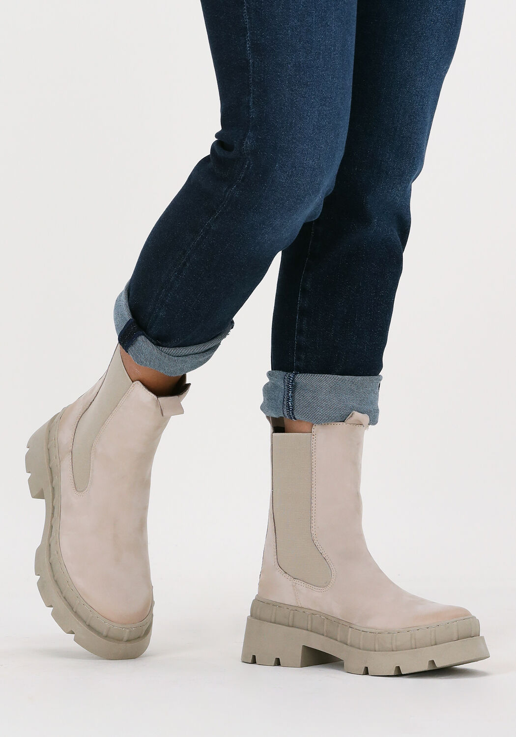 Beige OMODA Chelsea boots LPNORA-02 - large