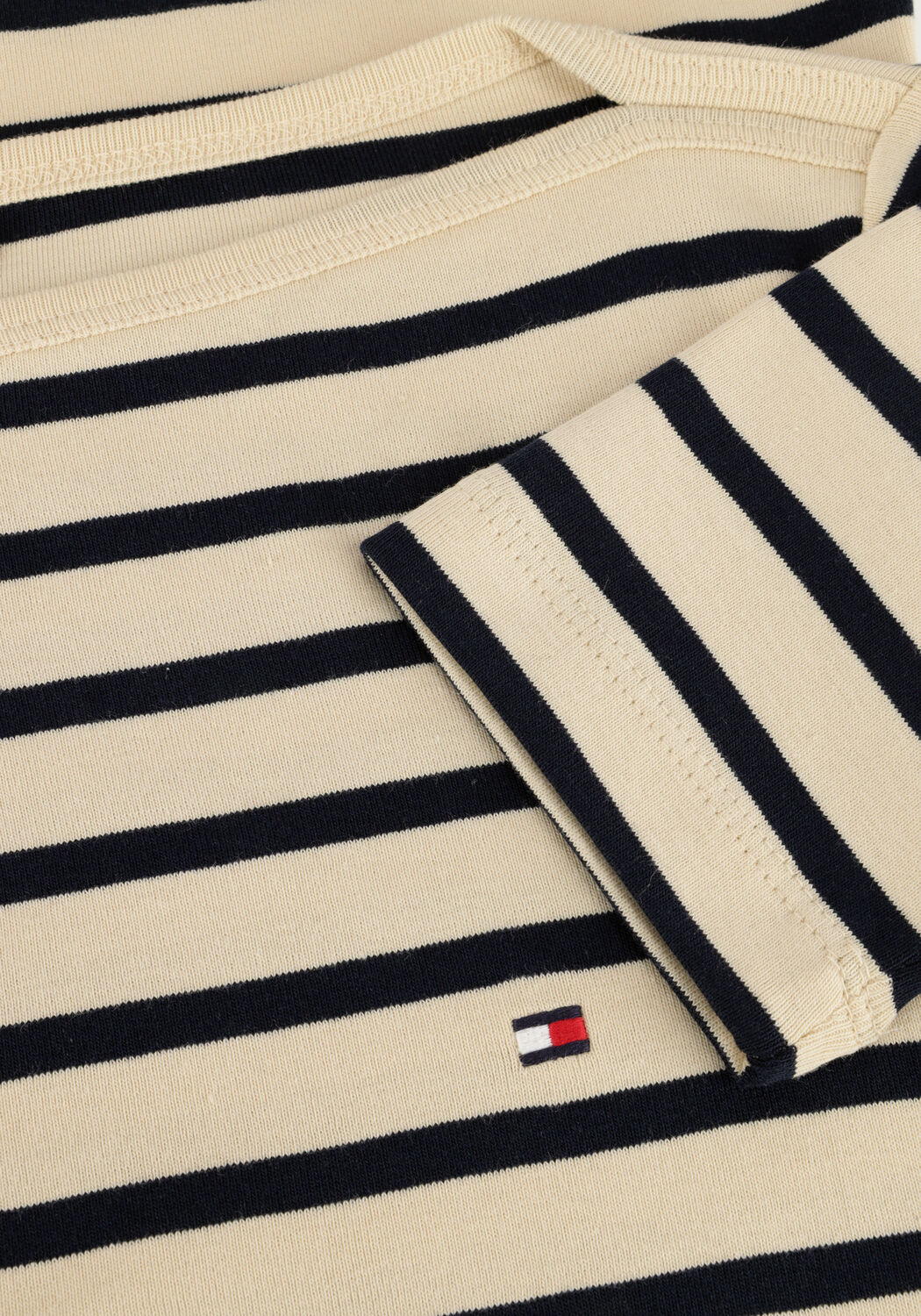 Witte TOMMY HILFIGER T-shirt SLIM CODY BOAT-NK 3/4SLV - large