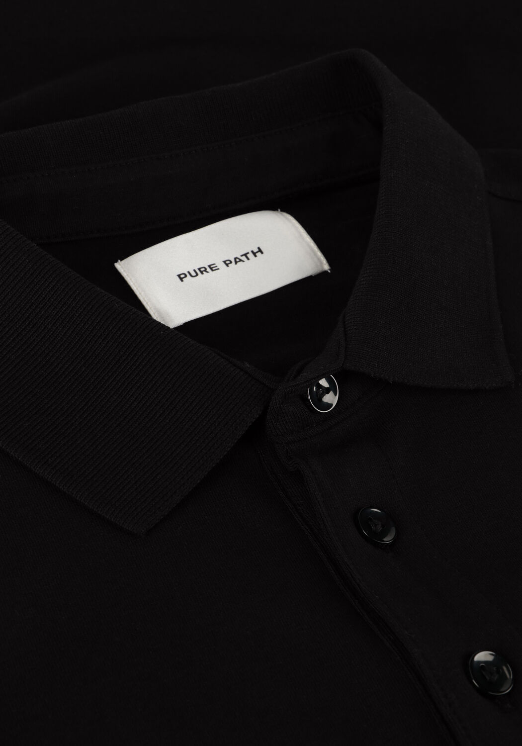Zwarte PURE PATH Polo PURE LOGO POLO WITH CHEST PRINT - large