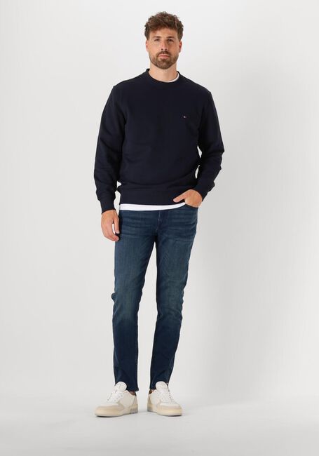 Donkerblauwe TOMMY HILFIGER Trui ESSENTIAL TERRY CREWNECK - large