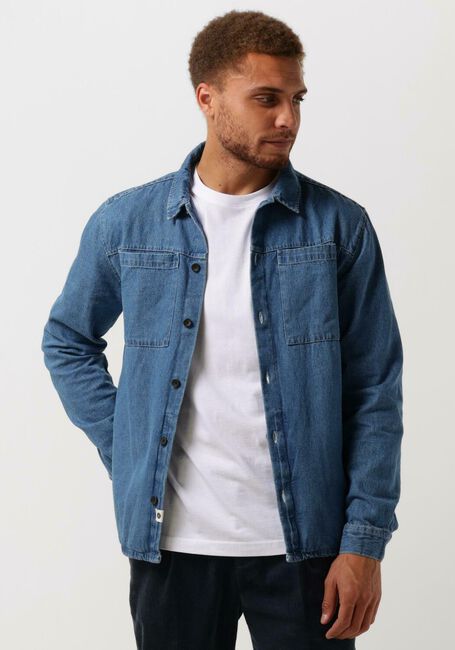 Blauwe ANERKJENDT Overshirt AKHERBERT DENIM OVERSHIRT - large