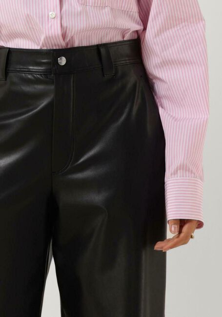 Zwarte VANILIA Pantalon VEGAN LEATHER TROUSERS - large