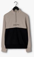 Zwarte FRED PERRY Sweater EMBROIDERED HALF ZIP SWEAT