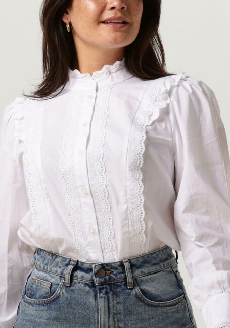 Witte CO'COUTURE Blouse ALVA ANGLAISE CUFF SHIRT - large