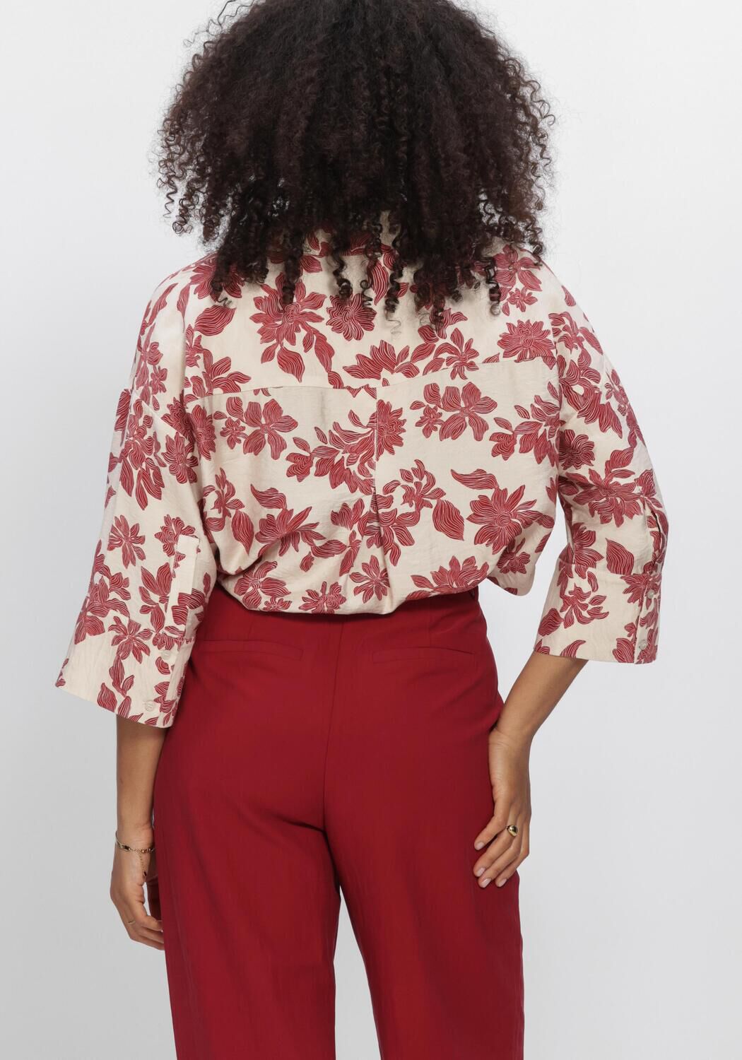 Ecru MSCH COPENHAGEN Blouses MSCHVILDANA 3 4 SHIRT - large