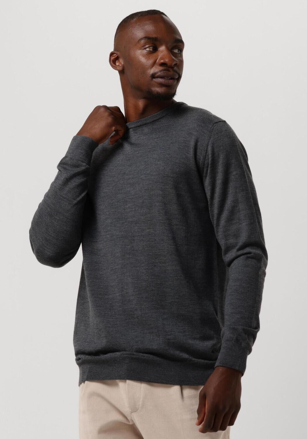 Antraciet PROFUOMO Trui PULLOVER CREW NECK Omoda