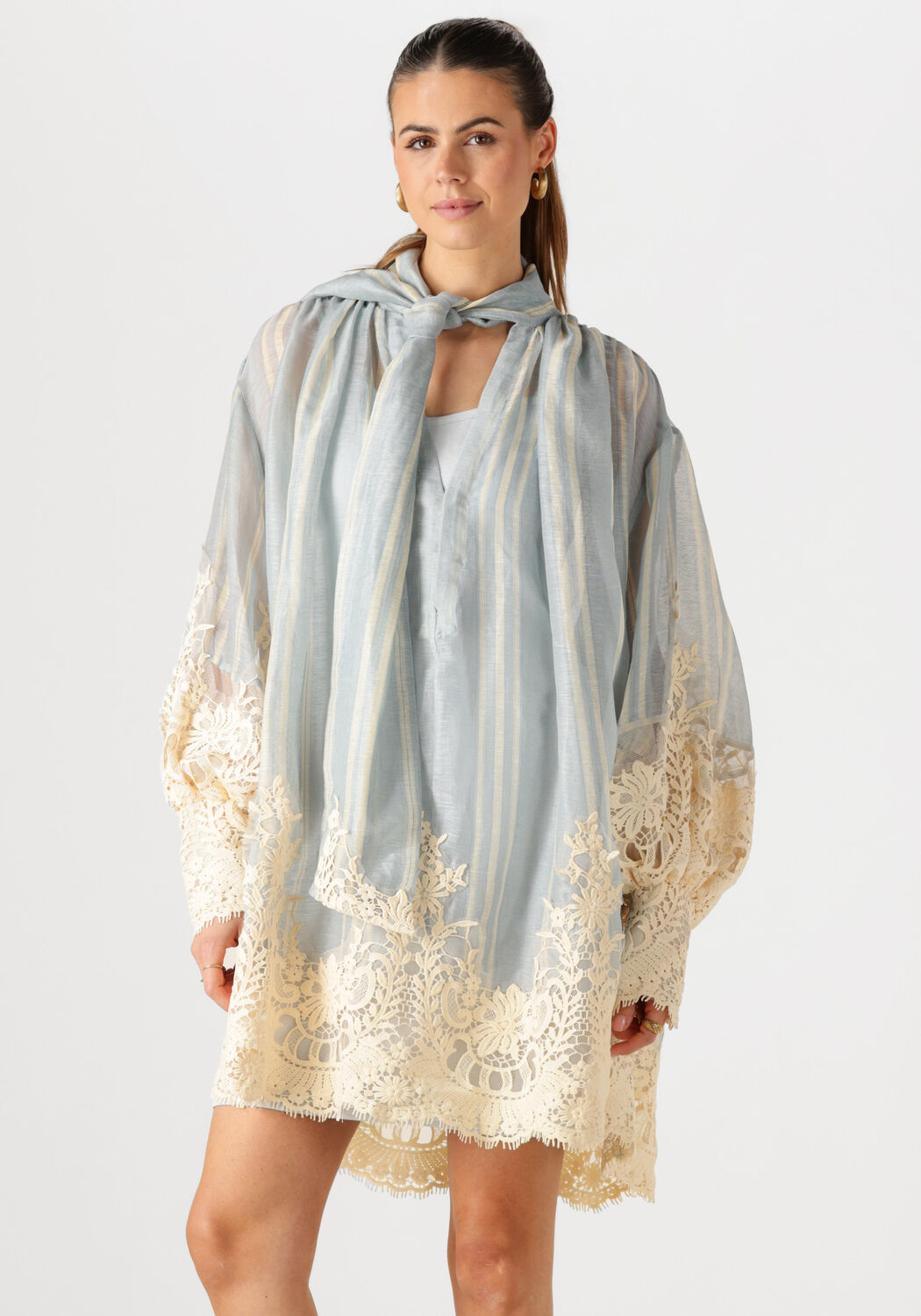 Ibana Blauwe Divina Midi Jurk Charme Blue Dames