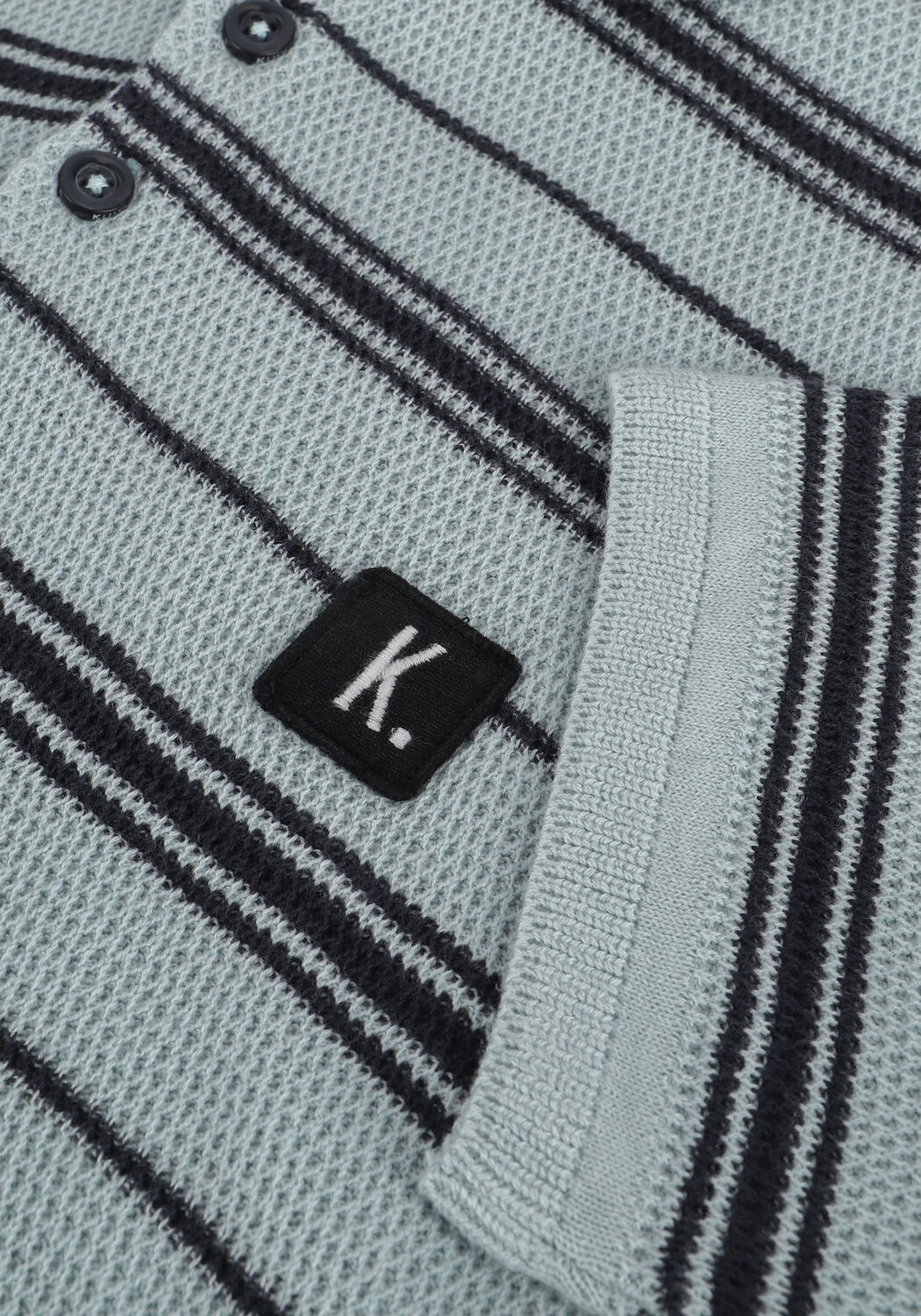 Lichtblauwe KULTIVATE Polo PL KONOS STRIPES - large