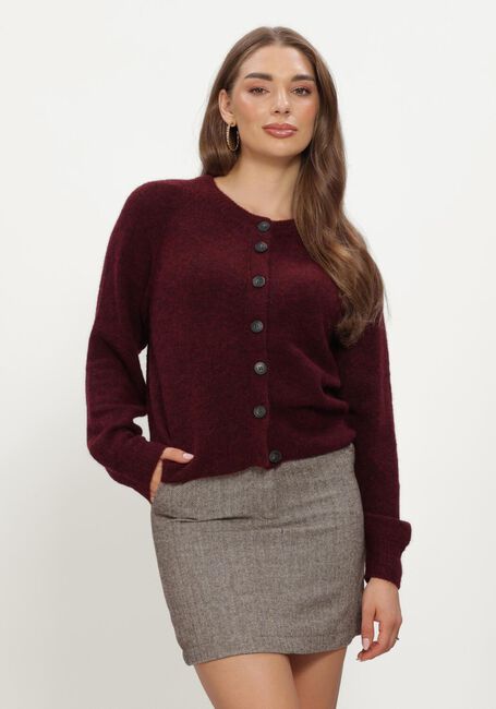 Bordeaux Y.A.S. Vest YASJOHI LS WOOL BLEND CARDIGAN - large
