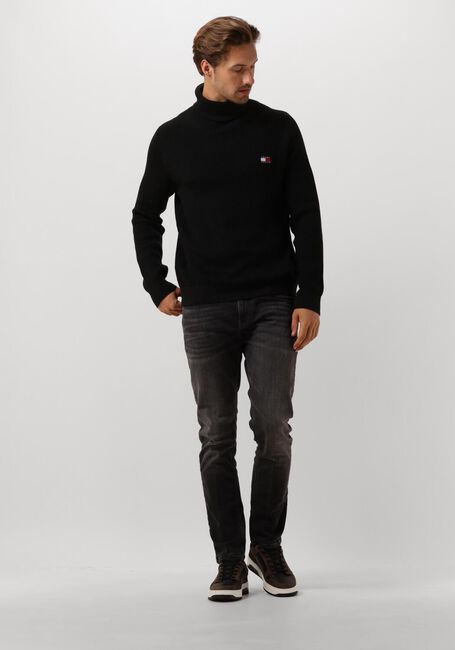 Zwarte TOMMY JEANS Coltrui TJM SLIM XS BADGE ROLLNECK - large
