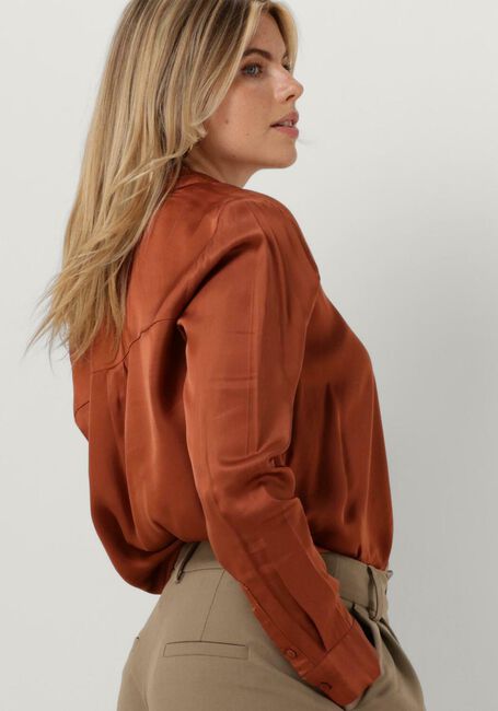 Bruine MODSTRÖM Blouses BEATEMD SHIRT - large