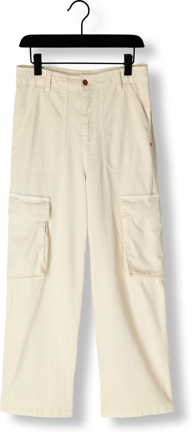 NOBELL Meisjes Broeken Susy Garment Dyed Stretch Twill Cargo Pants Ecru