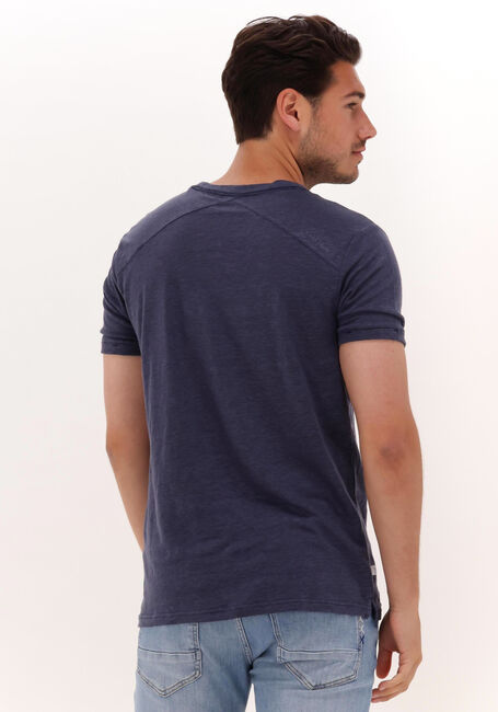 Grijze CAST IRON T-shirt SHORT SLEEVE R-NECK LINEN SLIM FIT - large
