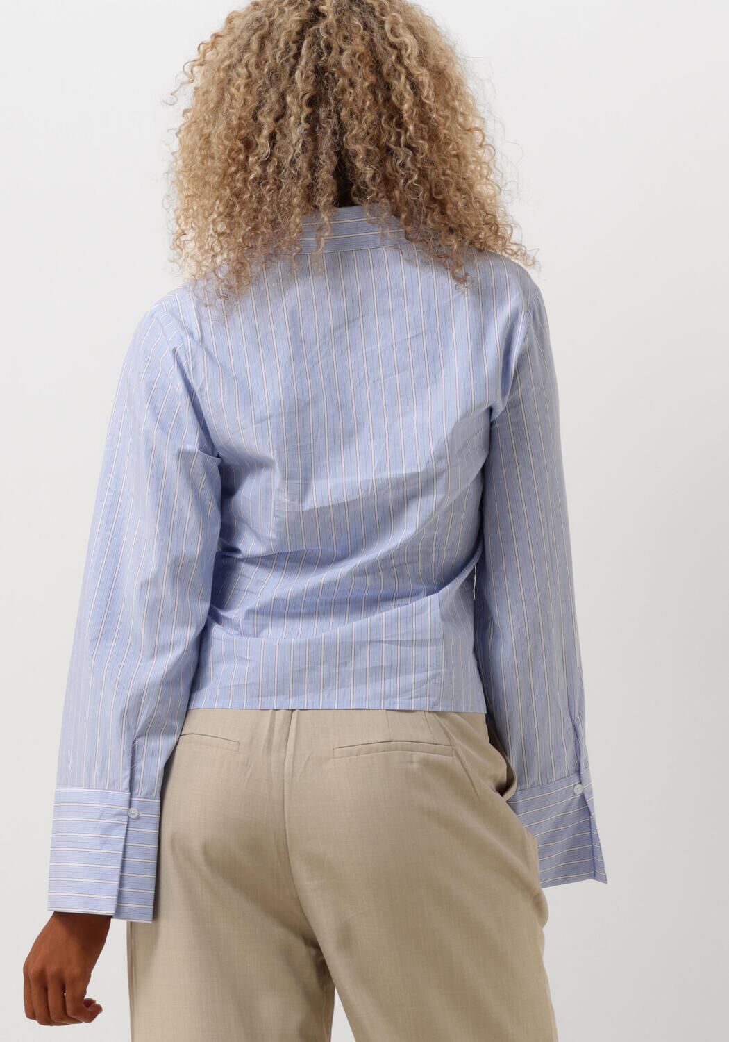 NEO NOIR Dames Blouses Rosa Stripe Shirt Lichtblauw
