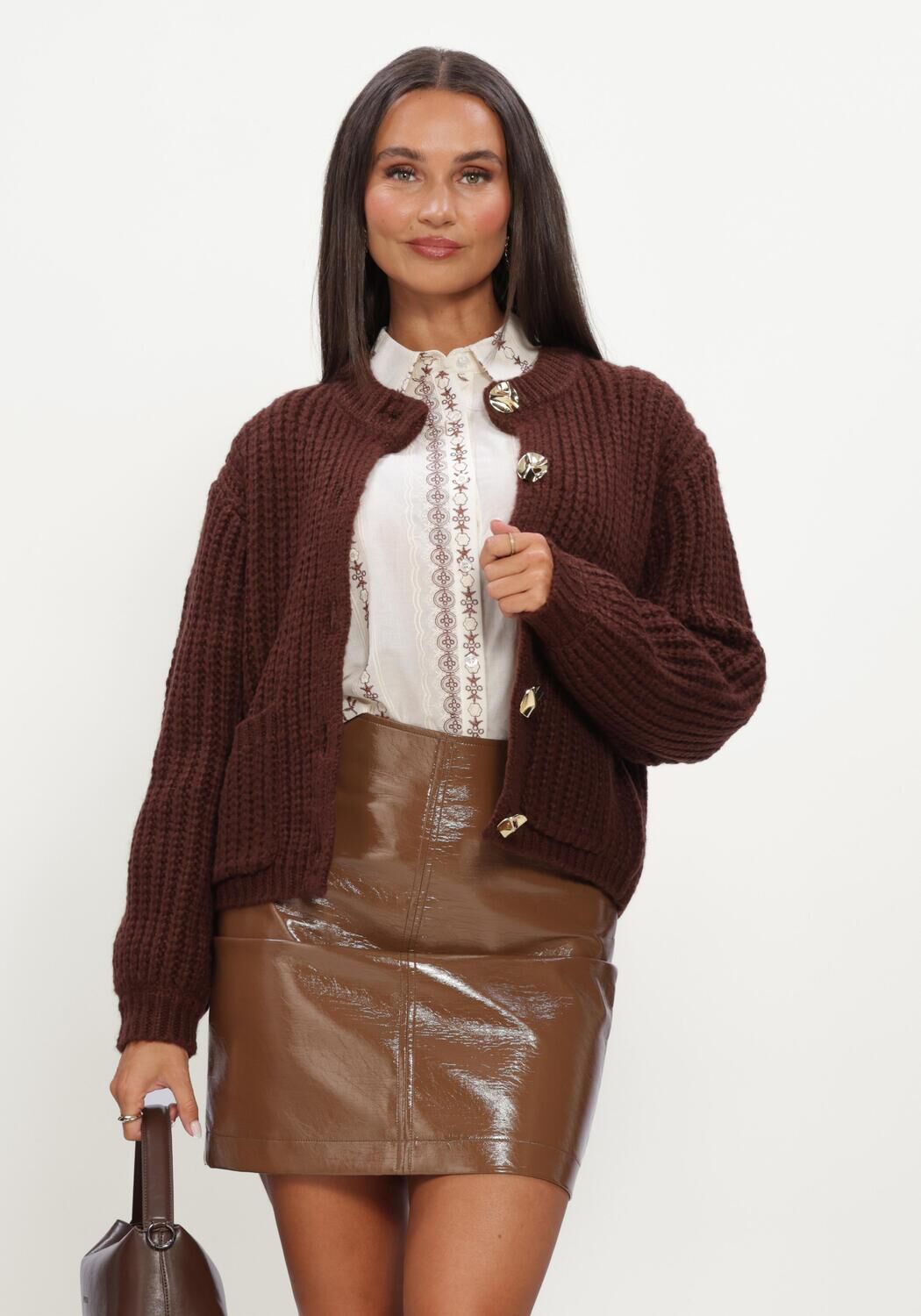 YDENCE Dames Truien & Vesten Cardigan Irene Bruin